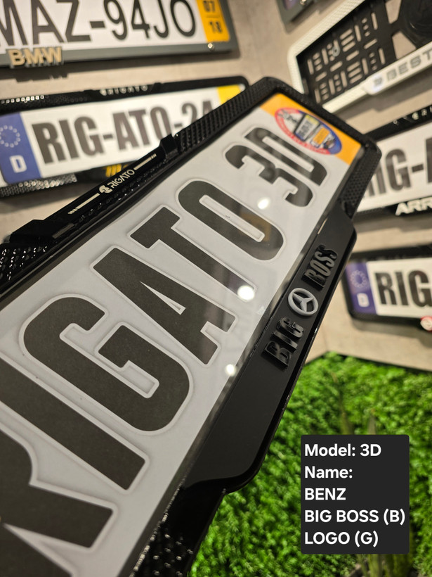 خرید قاب پلاک سه بعدی ضد سرقت بنز(Benz) big boss - فروشگاه کارگیل