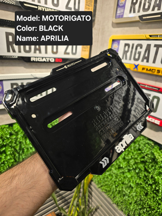خرید قاب پلاک موتور مشکی آپریلیا(Aprilia) بدون براکت - فروشگاه کارگیل