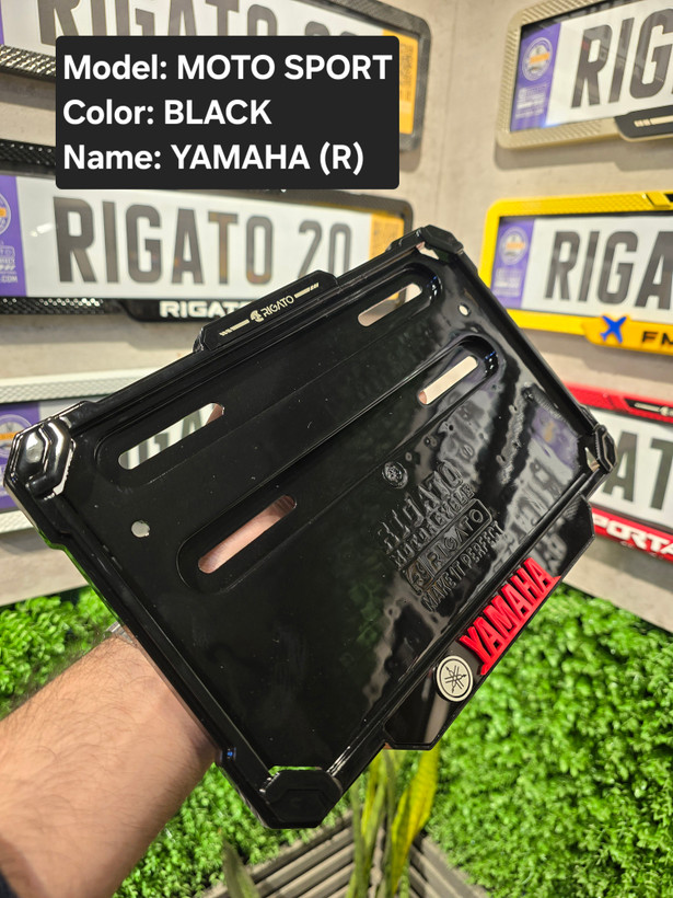 خرید قاب پلاک موتور مشکی یاماها(Yamaha) بدون براکت - فروشگاه کارگیل