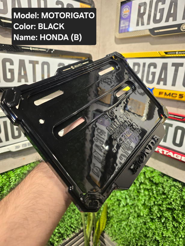 خرید قاب پلاک موتور مشکی هوندا(Honda) بدون براکت - فروشگاه کارگیل
