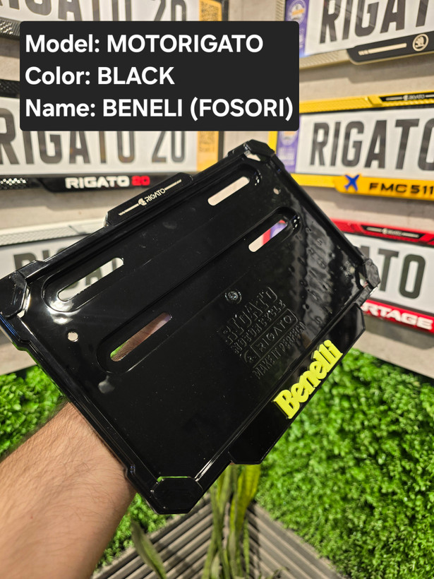 خرید قاب پلاک موتور مشکی بنلی(Benelli) بدون براکت - فروشگاه کارگیل