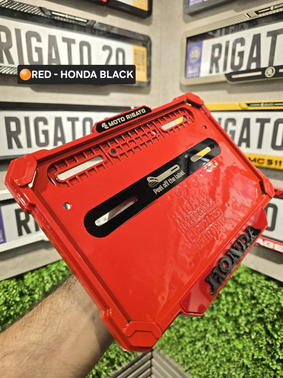 قاب‌پلاک موتور قرمز ضد لرزش هوندا (HONDA)